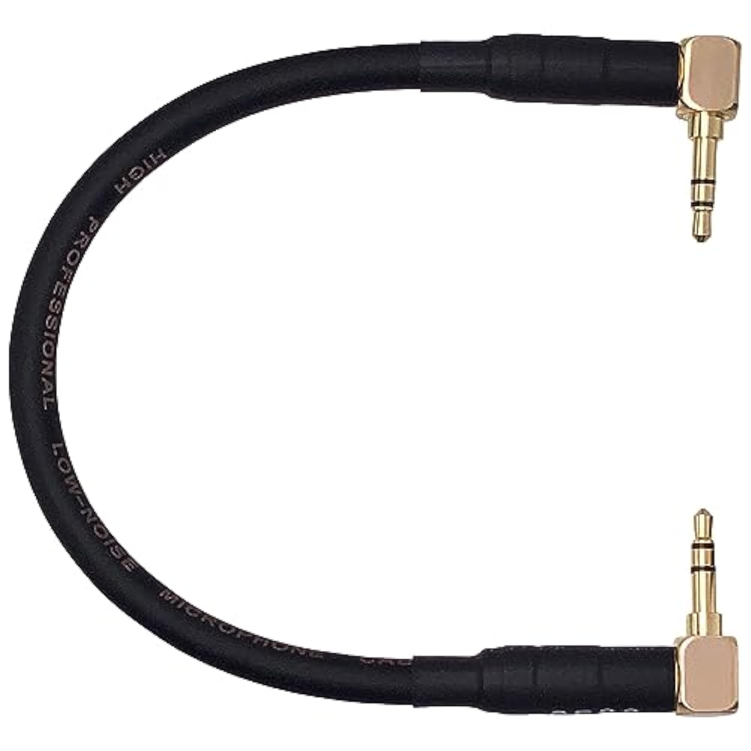 Cess-068 Short Audiophile Audio Cable 3.5Mm Trs Right Angle Male To Male, 6 Inches