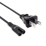 2 Prong Power Cord Replacement For Sonos Play One 1 3 5 Sub Spakers,Sound Bar Soundbar Subwoofer Black Wihte 8Ft Power Cord Ac Cable