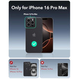iPhone 16 Pro Max Case with Stand, 23FT Military Drop Protection, MagSafe, Black