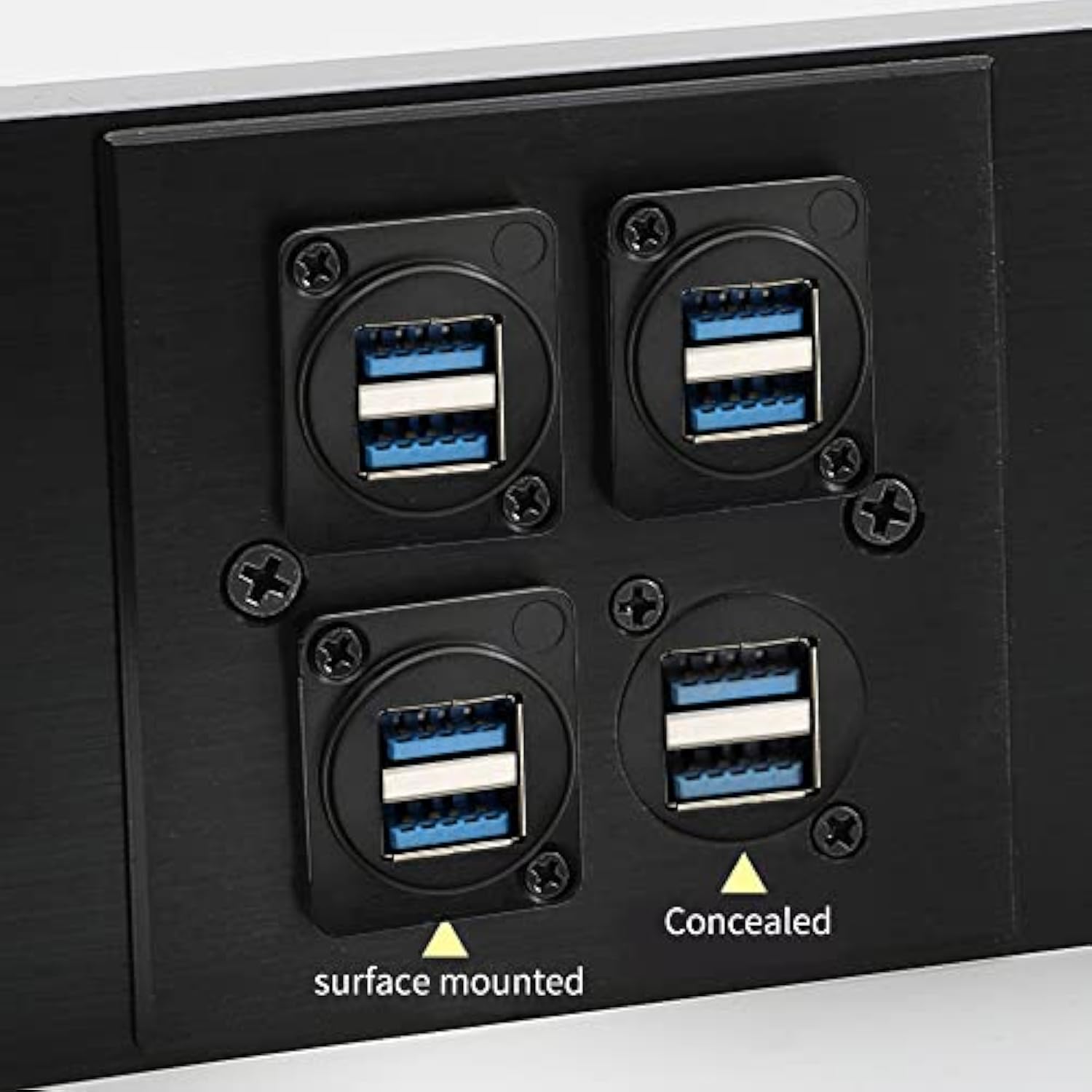 Usb 3.0 Socket Dual Usb Panel Mount Solderless Connector, Usb 3.0 Female To Fe