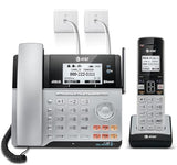 At&T Tl86103 2-Line Corded/Cordless For Small Business With Answering Machine, 2-Mailboxes, Connect-To-Cell, Caller Id Announcer, Intercom, Long Range & Expandable To 12 Handsets, Silver/Black