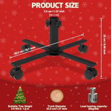 Christmas Tree Stand For Artificial Tree, Replacement Xmas Tree Stand Base With Universal Wheel For 3 Ft To 6Ft Artificial Trees, Black