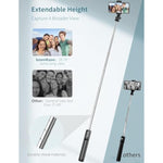 Selfie Stick Tripod With Detachable Wireless Remote, 4 In 1 Extendable Portable Selfie Stick & Phone Tripod Stand Compatible With Gopro, Iphone/Samsung/Huawei