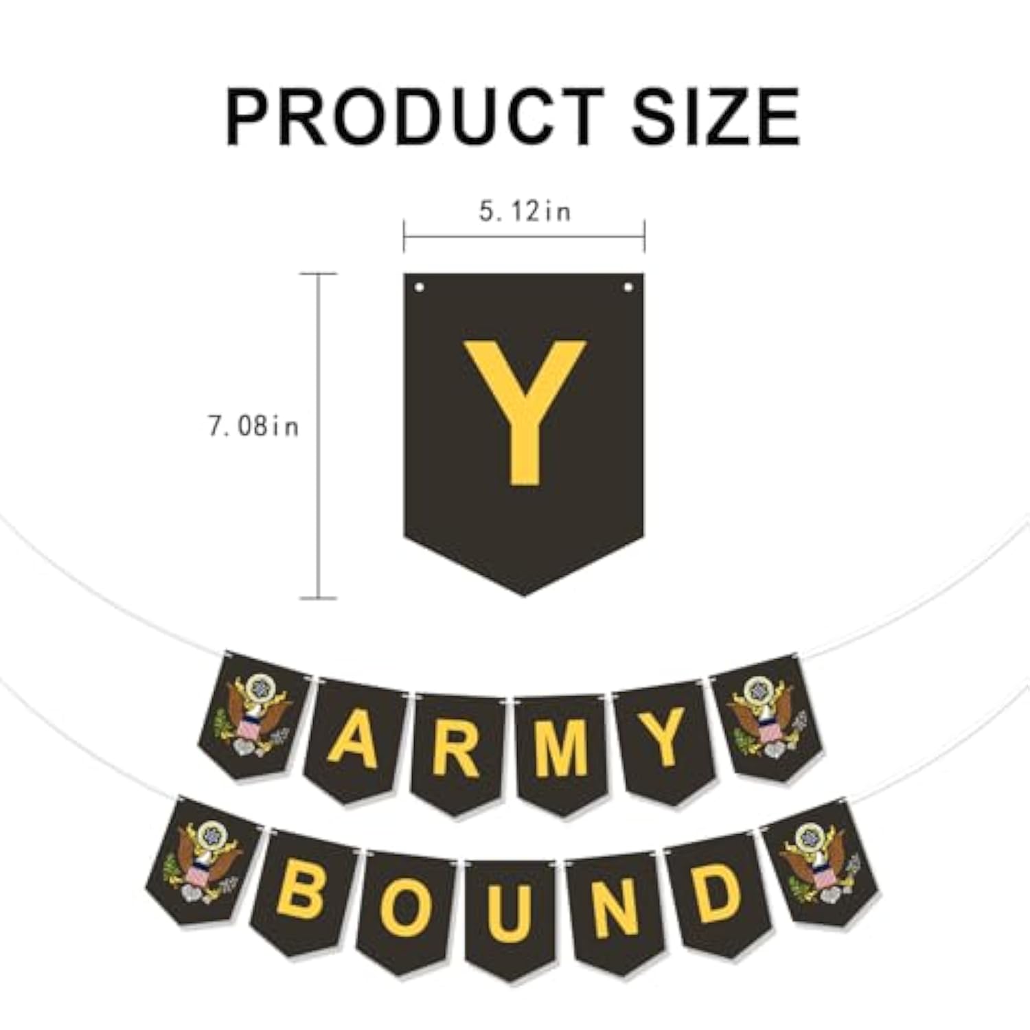 Military Bound Banner For Army Recruits, Graduation & Farewell Parties - Decoration Supplies