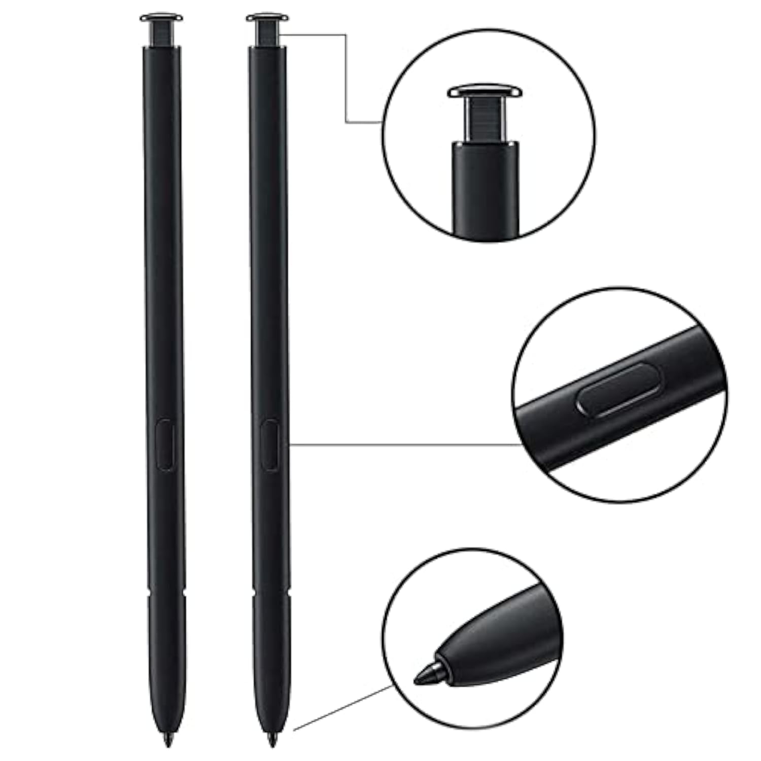 2 Pack For Galaxy S23 Ultra Pen Replacement For Samsung Galaxy S23 Ultra 5G, S23 Ultra S Pen Galaxy S23 Ultra Stylus S Pen Replacement, Withoutbluetooth Function(Phantom Black)