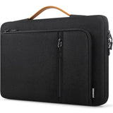 14 Inch Laptop Sleeve For Macbook Pro 14 Air Shockproof & Waterproof Case With Handle & Pockets Fits Dell Xps 14, Hp Spectre, Asus Zenbook, Black