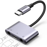 UGREEN USB C to 3.5mm Audio Adapter 3 in 1 Charger and Headphone Splitter USB C to Aux Dual Headphone Jack with PD 60W Fast Charge Cable for iPhone 16/15 Pro Max, Galaxy S25/24 Ultra, Pixel 9, iPad