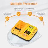 Dcb112 Charger Repalcement For Dewalt 12V/20V Battery Charger Compatible With Dewalt 12V/20V Max Battery Dcb200 Dcb203 Dcb125 Dcb107 Yellow