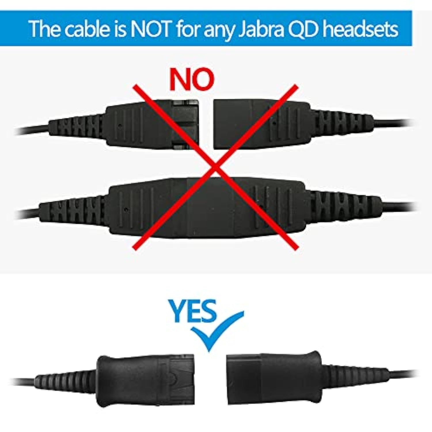 VT PLT-QD USB Training Cable Y Splitter-Adapter - Quick Disconnect Cord with Mute&Volume Control for Plantronic-QD Headsets&Computer