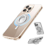 360° Magnetic Stand For Iphone 16 Pro Max Case With Finger Ring, Compatible With Magsafe, Ring Stand And Finger Ring Phone Case For 16 Pro Max 6.9 Inch 2024, Clear