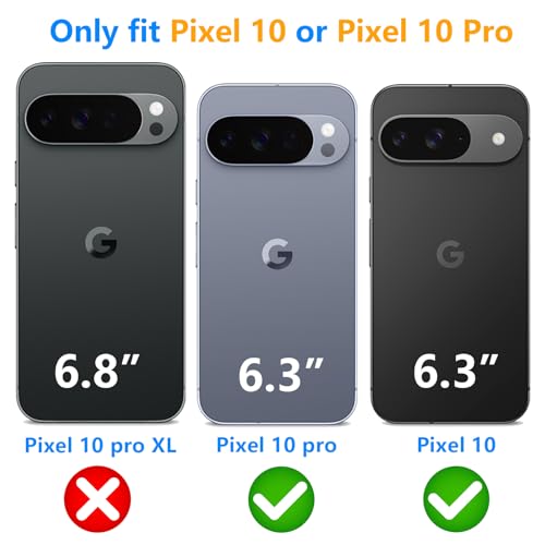 For Google Pixel 10 Case Or Google Pixel 10 Pro Case With Tempered Glass Screen Protector, Soft Flexible Tpu Slim Fit Shockproof Phone Cover For Women Men Girls Boys (Clear)
