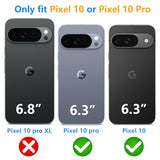 For Google Pixel 10 Case Or Google Pixel 10 Pro Case With Tempered Glass Screen Protector, Soft Flexible Tpu Slim Fit Shockproof Phone Cover For Women Men Girls Boys (Clear)