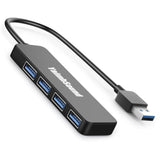 4-Port Usb Hub 3.0, Usb Splitter For Laptop, Keyboard And Mouse Adapter For Dell, Asus, Hp, Macbook, Surface Pro, Acer, Ps4, Xbox, Flash Drive, Ssd, Printer, Camera