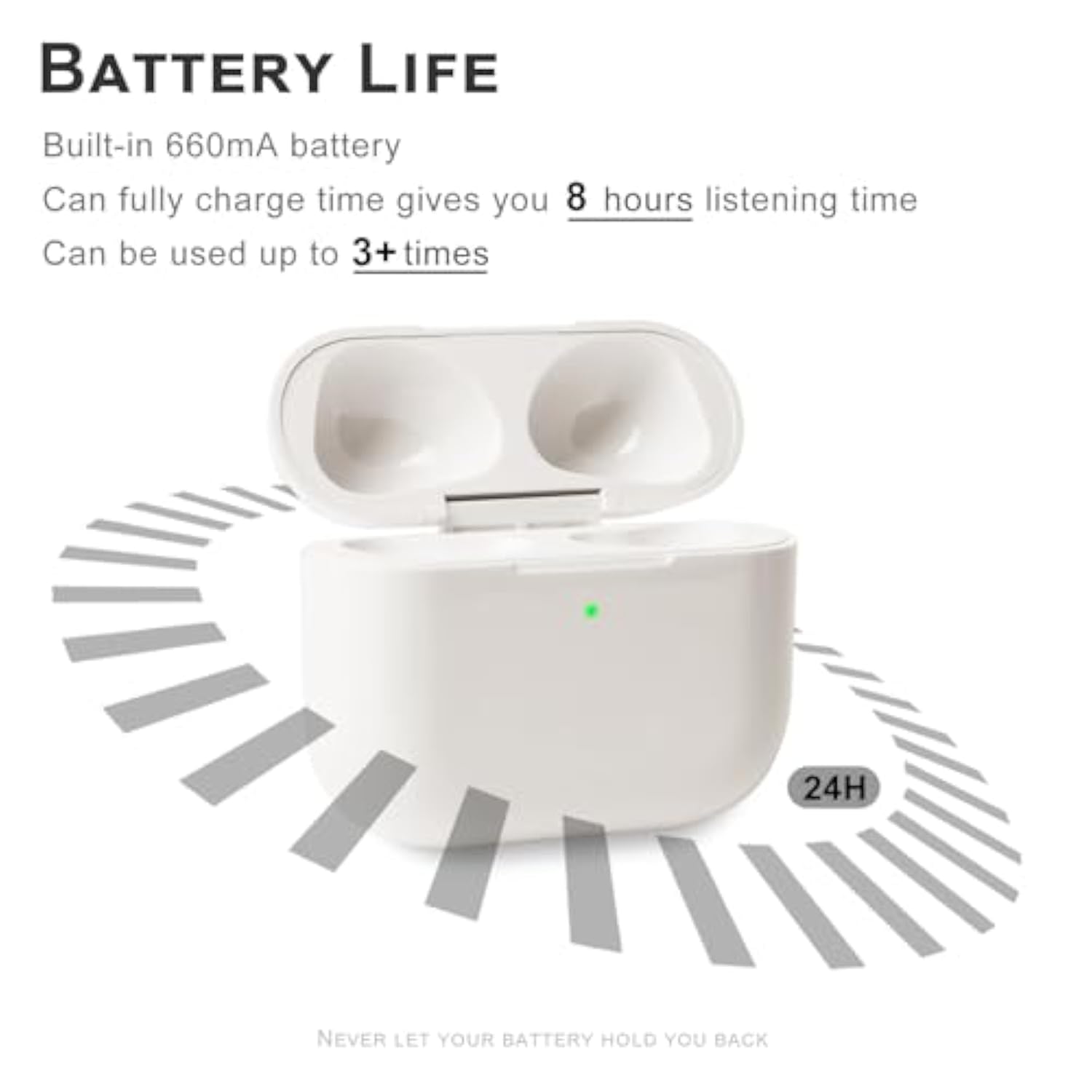 Wirelss Charging Case Compatible With Airpod 3, Replacement 3Rd Generation Charger Case With Bluetooth Pairing Sync Button (Beige White)