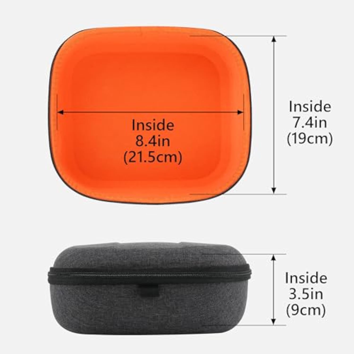 Geekria Shield Headphones Case Compatible with Sennheiser HD400PRO/HD 560S/HD598/HD 599SE/HD280PRO/HD 600, Replacement Hard Shell Travel Carrying Bag with Cable Storage (Dark Grey)