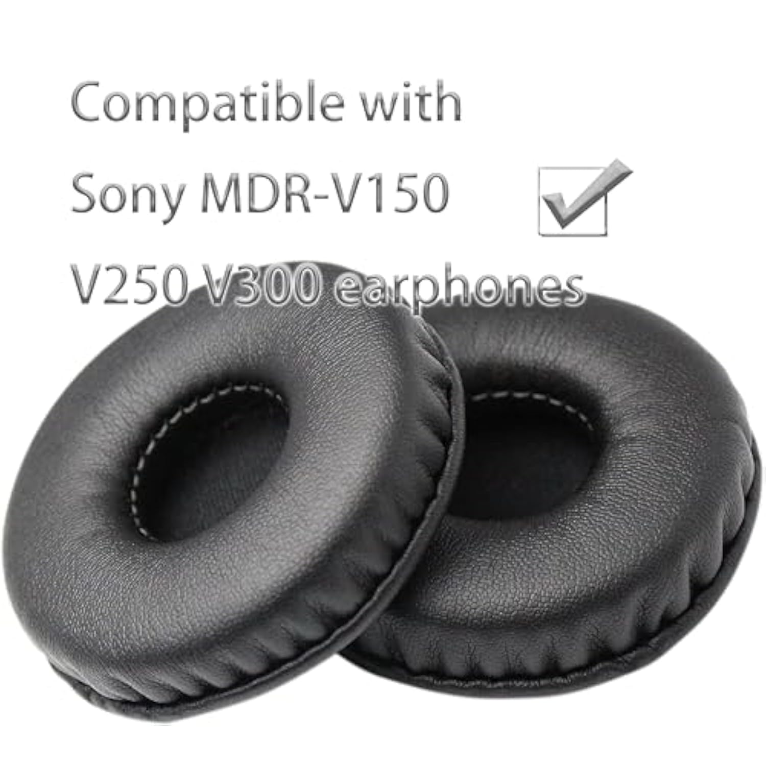 Replace The Ear Pads Compatible With Sony Mdr-V150 V250 V300 V100 V200 V400 Headset, Replace The Ear Pad Protein Leather And Memory Sponge Production (Black)