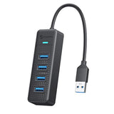 Usb Hub, 4-Port 3.0 Hub Multi Port Expander, Fast Data Transfer Splitter For L