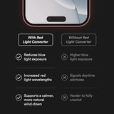Red Light Converter Privacy Screen Protector Passive Red Light Therapy for Face - Promotes Better Sleep, Healthier Skin, Reduced Eye Strain - Privacy