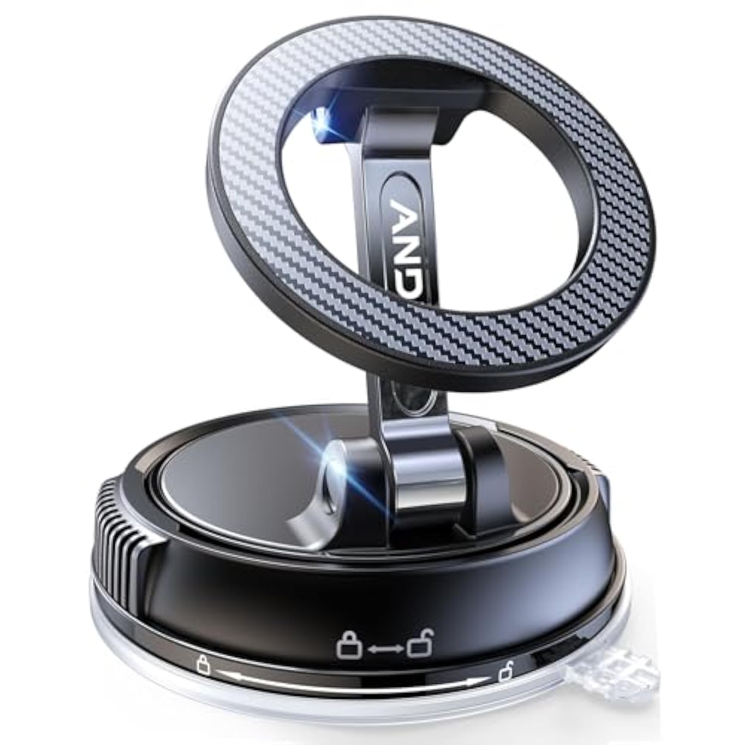 Car Phone Holder For Magsafe [78+Lbs Strongest Suction & 2400Gf Strongest Magnetic] 360° Adjustable Car Phone Mount, Phone Holders For Your Car For Iphone 16 Pro Max 15 14 13 12 Plus (Carbon Fiber)