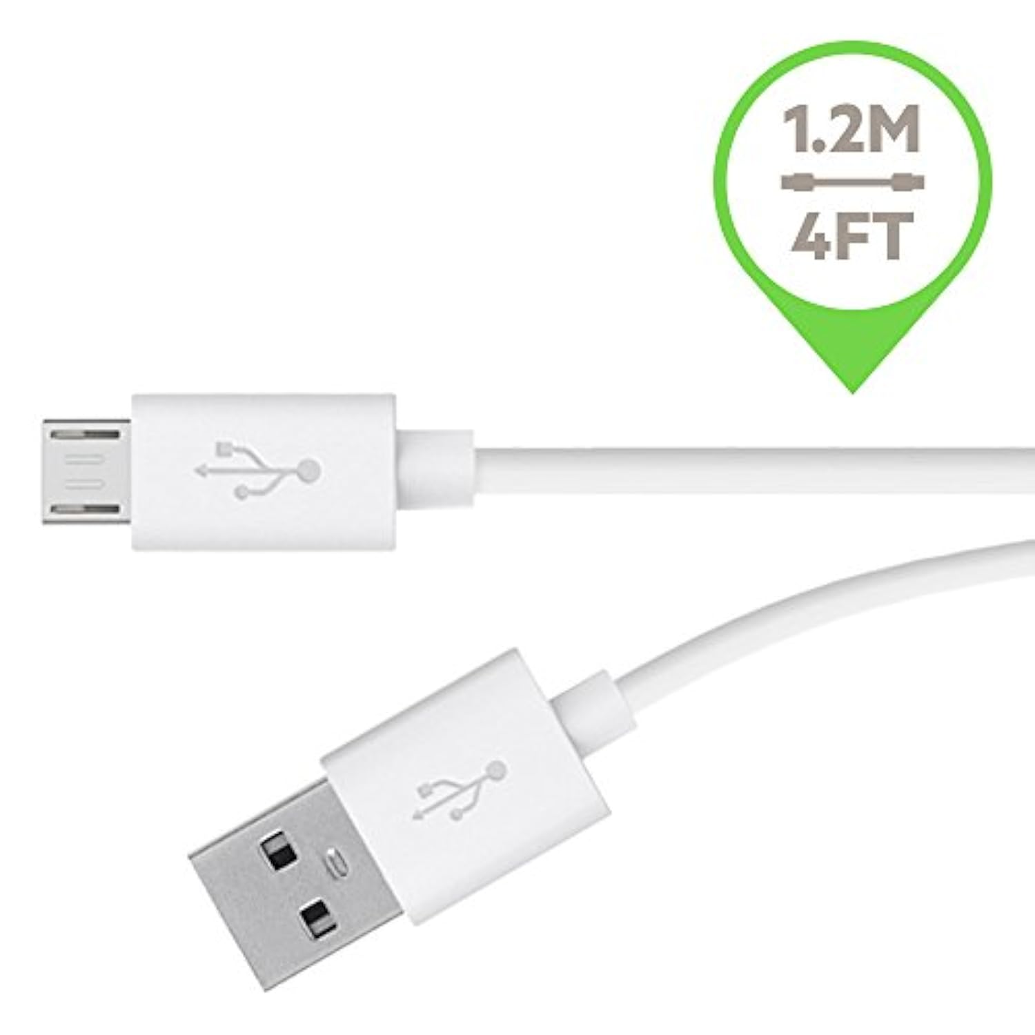 Belkin MIXIT Micro USB Cable for Samsung Phones (White, 4 Feet)