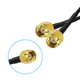 Wifi Booster Antenna With Rp-Sma Male Connectorwithout Pin,2.4Ghz Magnetic Base 10Ft Extension Cable For Wireless Cctv Security Camera Video System Nvr Dvr Surveillance Recorder,Black