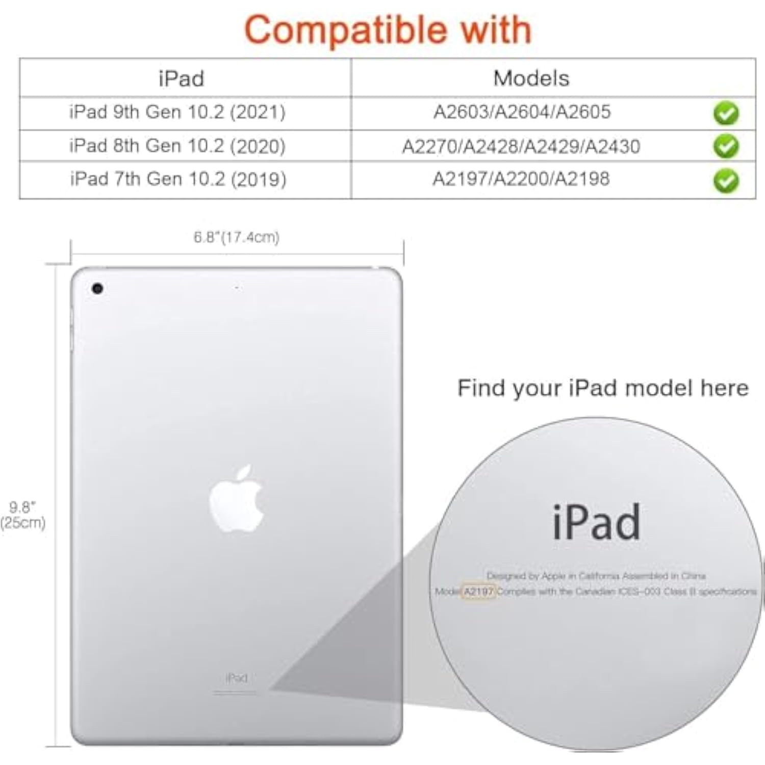 Ipad Case For Ipad 9Th Generation (2021) Ipad 8Th Generation (2020) Ipad 7Th G
