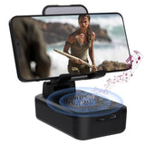 Cell Phone Stand With Wireless Bluetooth Speaker, Hd Surround Sound Bluetooth Speaker For Home Kitchen And Outdoors Compatible With Mobile Phone, Tablets, Gifts For Men Women