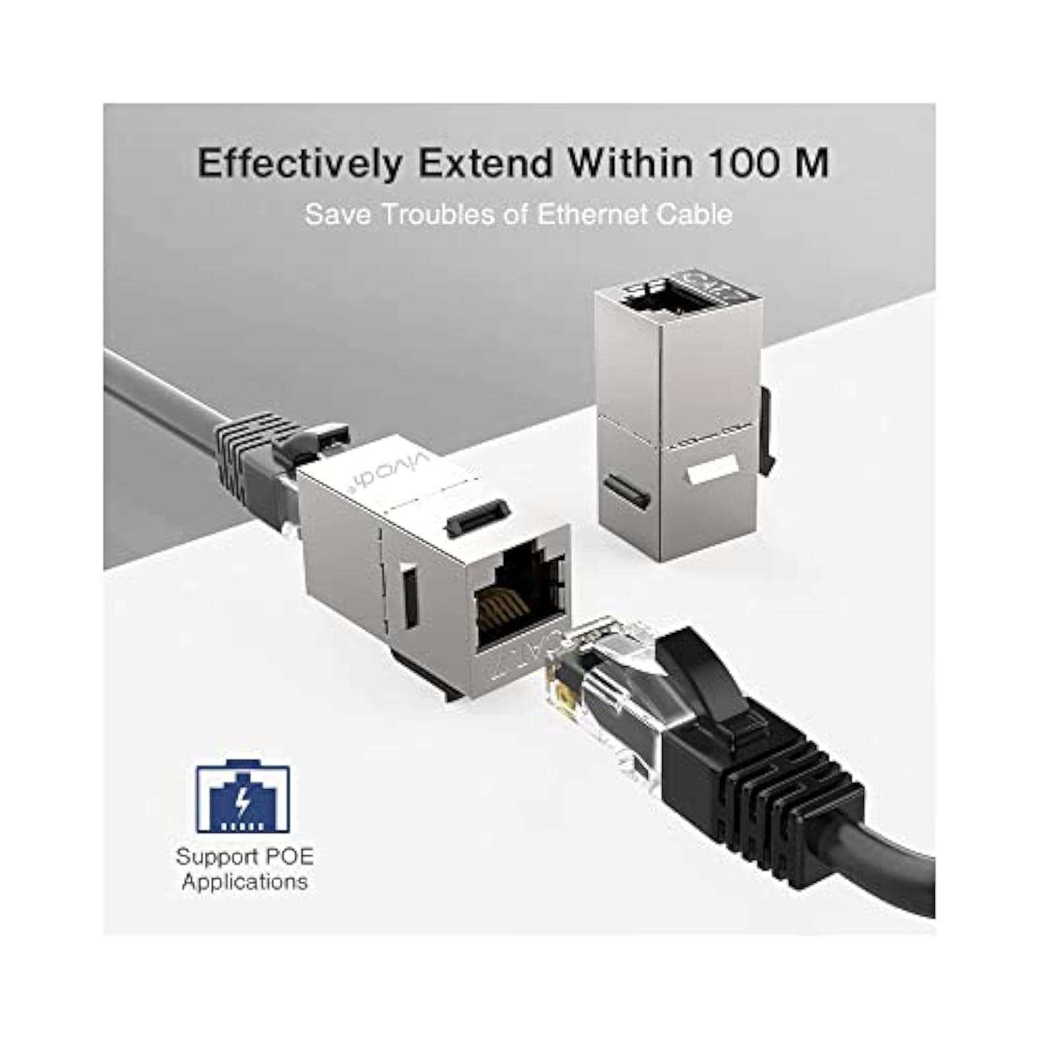 10 Pcs Cat7 Keystone Coupler, Cat7 Keystone Jack Inline Coupler Sheilded Rj45