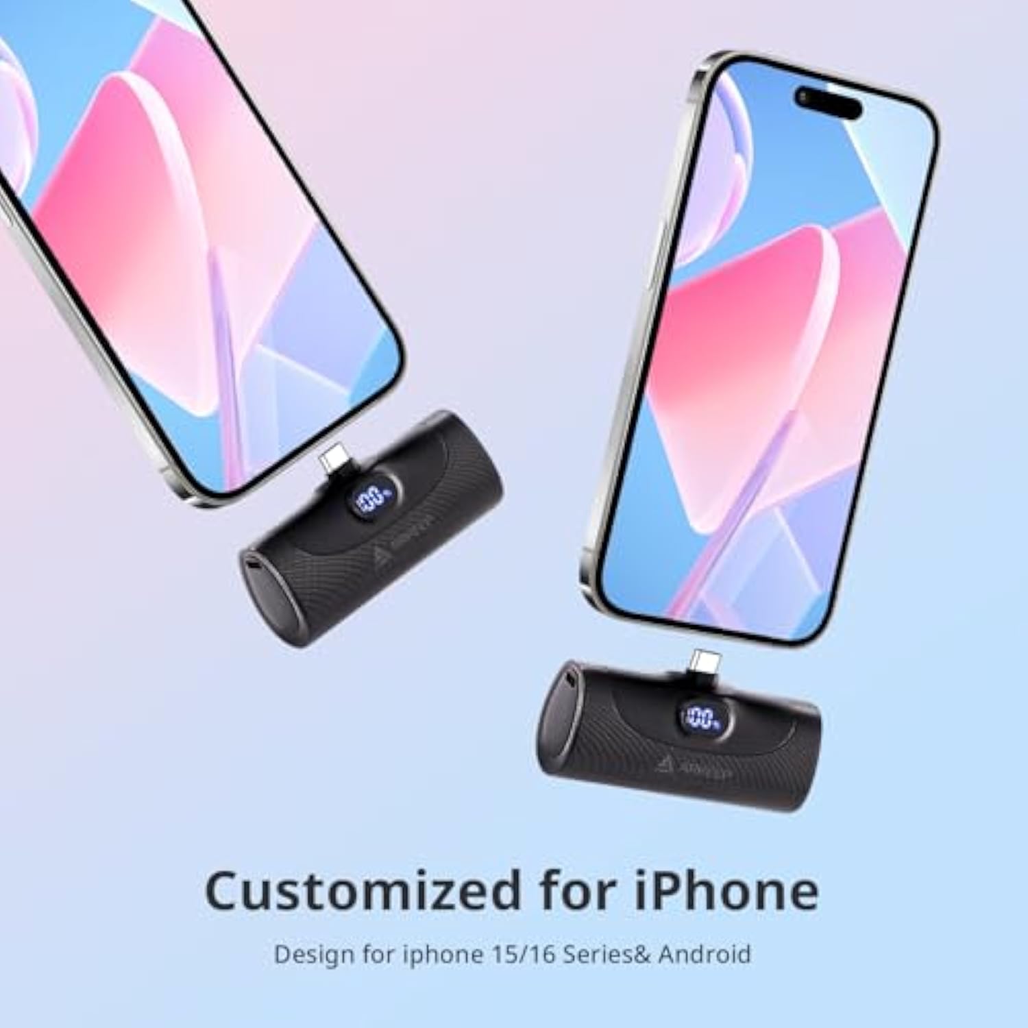 Mini Portable Charger 5000Mah Power Bank, Usb-C Portable Phone Charger With 20W Fast Charging, Lightweight & Small Iphone Charger, Battery Pack Compatible With Iphone 16 15, Samsung, Android (Black)