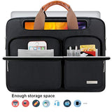 360° Protective Laptop Shoulder Bag, 15-15.6 Inch Laptop Sleeve Case For Acer Hp Lenovo Dell Asus Laptop, Acer Aspire, Hp Pavilion, Dell Inspiron, Lenovo Ideapad,Asus Zenbook Computer Bag, Black