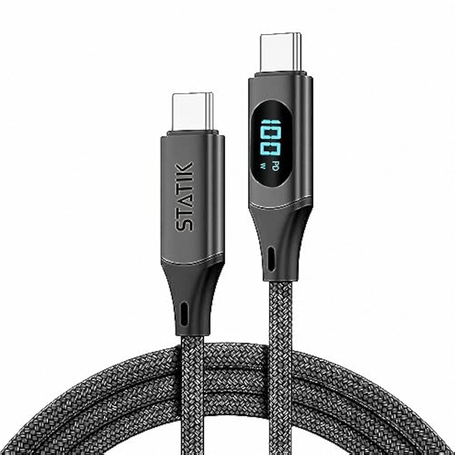Trucharge 100W Usb C Cable With Led Digital Display And Silicone Organizer - S
