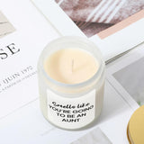 New Auntie Gifts First Time Scented Candle - Pregnancy Announcement For Aunt - Promoted To Auntie - Promoted From Bestie To Auntie - Baby Reveal Gifts For Sister Friend Soy Candle 4Oz