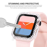 Compatible For Bling Apple Watch Protective Case With Built-In Screen Protector For Apple Watch 40Mm Iwatch Series Se Se2022 6 5 4 (40Mm, Clear)