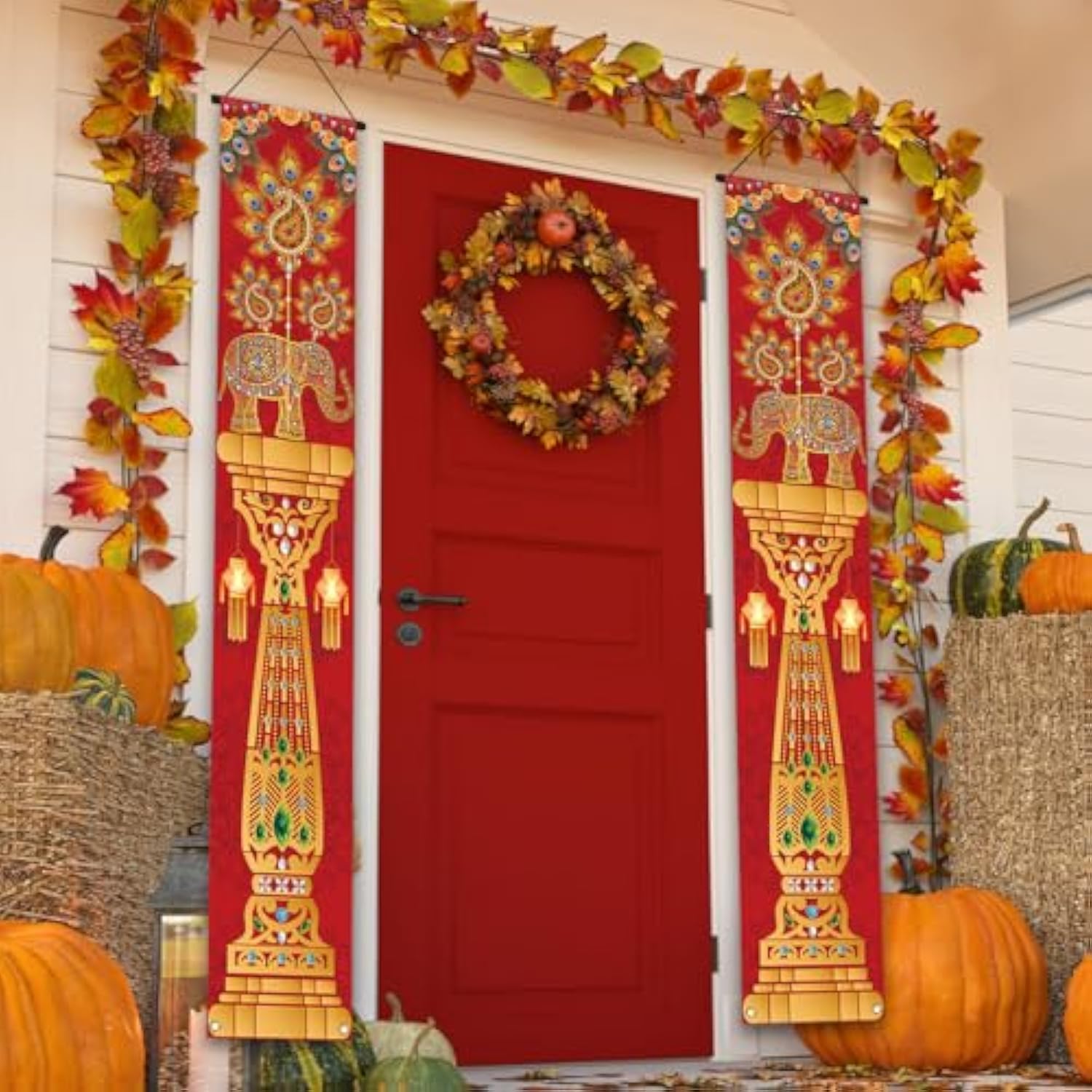 Diwali Home Decorations Deepawali Lights Banner Ganesha Porch Pooja Decor