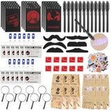 134Pcs Detective Party Favors Spy Kit Escape Room Birthday Party Decorations Supplies Magnifying Glass Gift For Kids Treat Bags Stuffers Pinata Filler Classroom Prizes