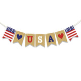 USA Banner Patriotic Garland 4th of July Banner for Memorial Day Decorations Independence Day Decorations 4th of July Party Supplies Patriotic Decorations for the Home Office