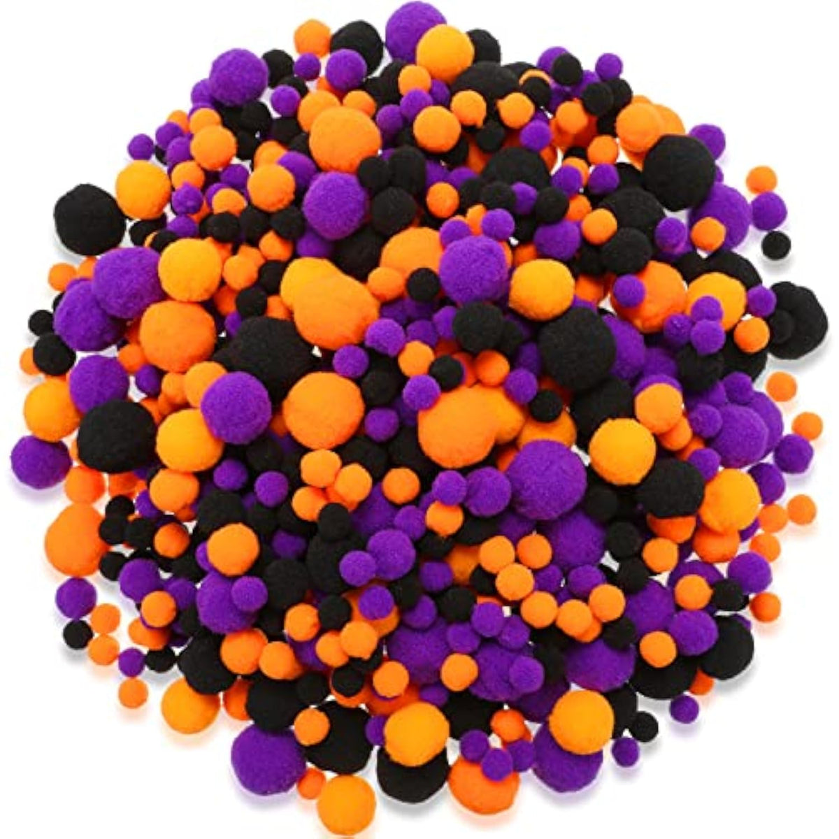 1200 Pcs Pom Poms Balls for Halloween, Thanksgiving & Christmas Crafts and Home Decor