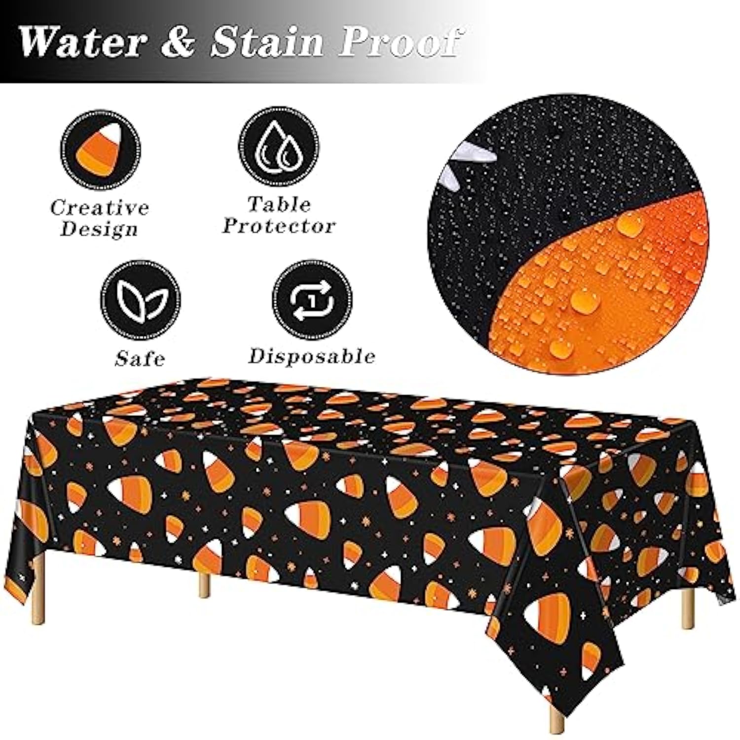 193 Pc Candy Corn Halloween Party Set – Plates, Cups & More for 24 Trick-or-Treat Guests