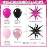 Pink & Black Balloon Garland Kit: Party Arch Decorations