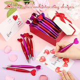 120 Pcs Valentine'S Day Heart Shaped Pens Heart Ballpoint Pens Black Gel Ink Novelty Valentine Party Favor For Adults Office Wedding Party Supplies 3 Colors