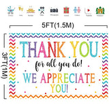 5x3ft Thank You for All You Do Backdrop Congratulations Graduates Background Be Thankful to The Teacher Doctor Staff We Appreciate You CNA Week Decoration Banner Prom Photography Party Supplies