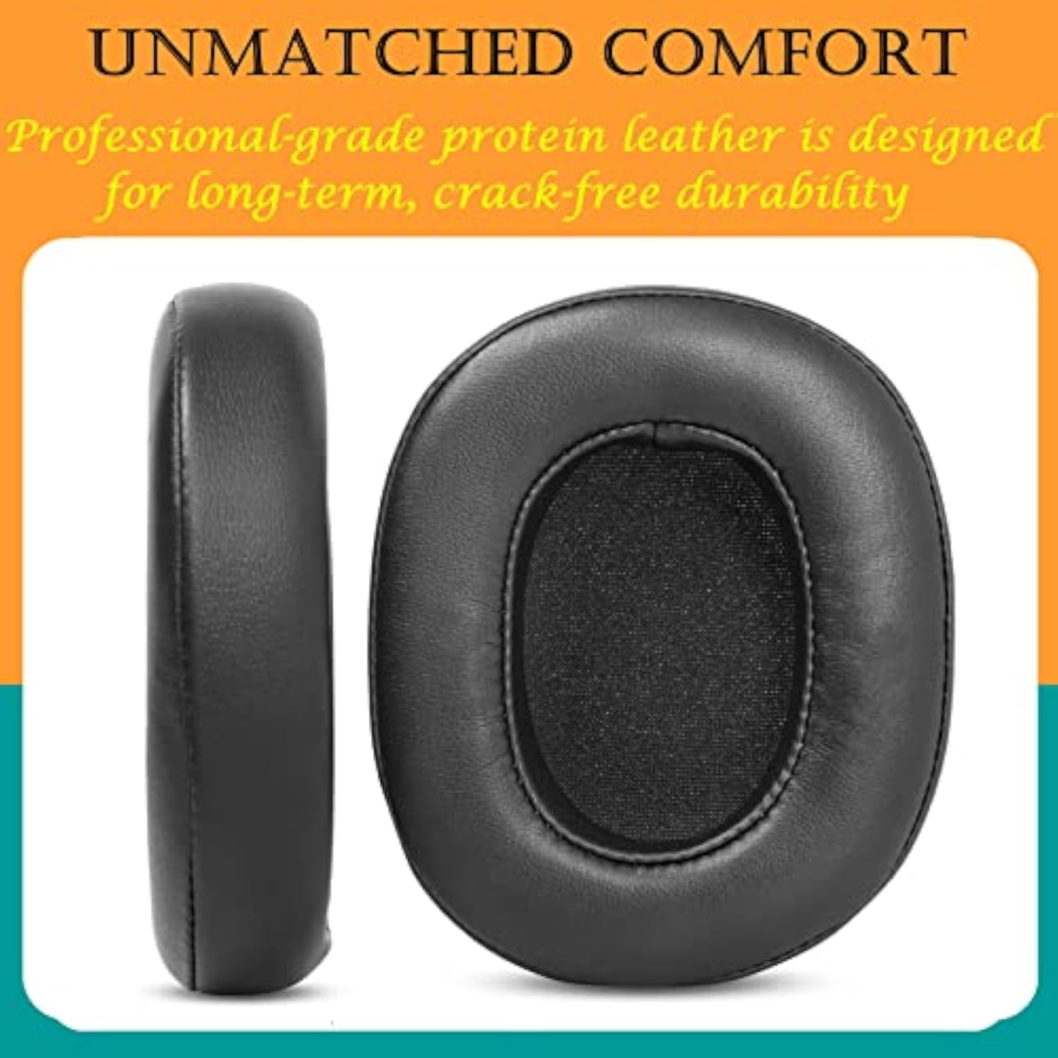 Fit6100 Ear Pads Ear Cushions Replacement Compatible With Plantronics Backbeat Fit 6100 Wireless Bluetooth Headphone Protein Leather Earpads