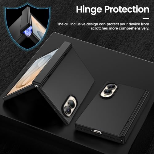 for Galaxy Z Flip 7 Case, for -Flip-7 Case with Hinge Protection & Tempered Glass Screen Protector, Slim Anti-Scratch Protective Shockproof