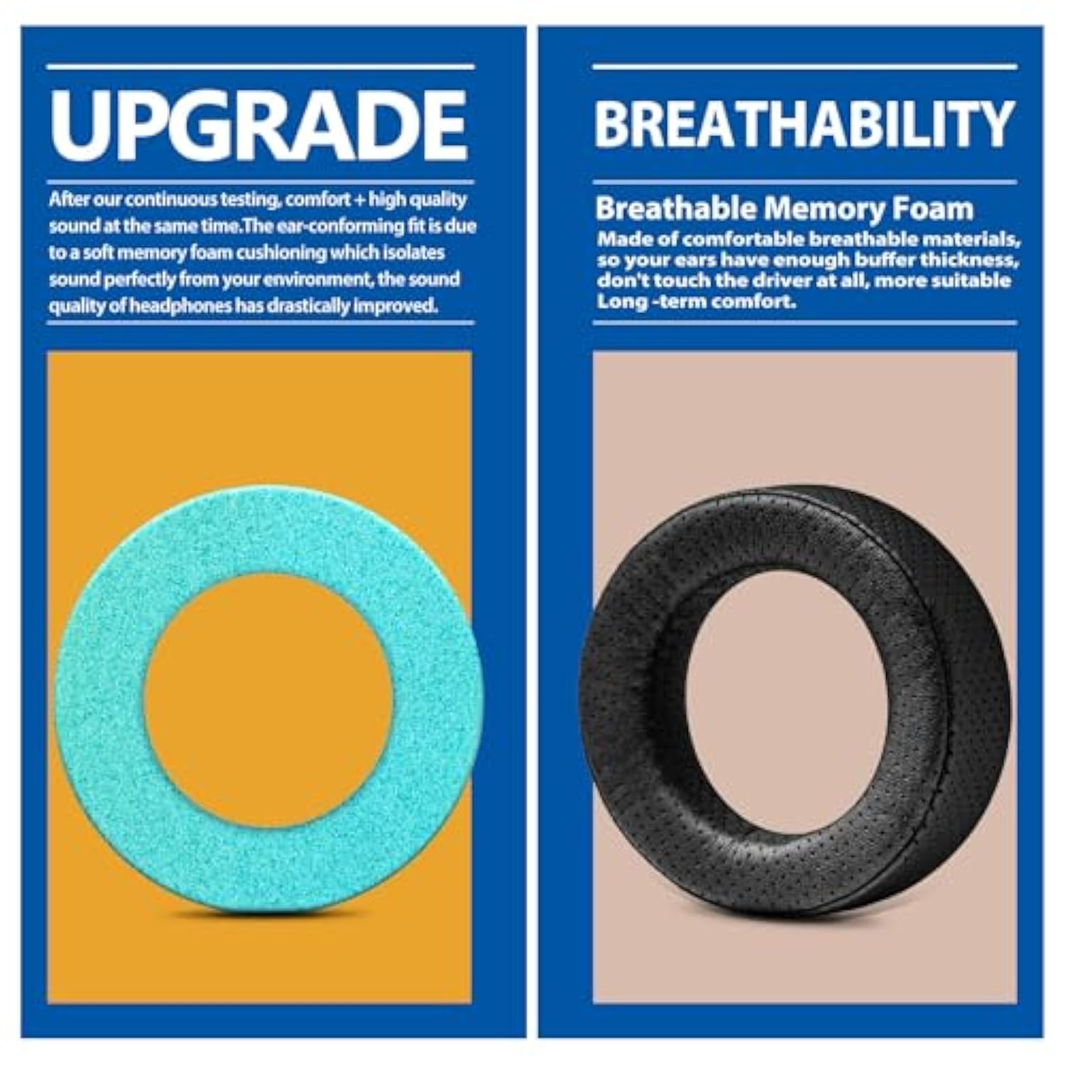 Earpads Compatible With Dt700 Prox Dt900 Prox, Replacement Ear Pads Cushions With High-Density Noise Isolation Foam - Perforated Leather