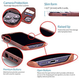 Wallet Case For Iphone 13 Pro Max With Built-In Metal Plate For Magnetic Mounting & 2 Credit Card Holder Pockets: Exec M2, Premium Synthetic Leather (6.7" Iphone 13 Pro Max, Brown)