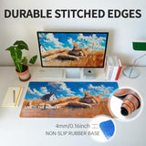 Extra Large Gaming Mouse Pad, Cute Computer Desk Mat, 35.5X15.7 Inches, 4Mm Thick Non-Slip Rubber Base, Water Resistant For Home/Office