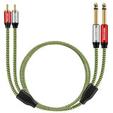 Rca To 1/4 Cable 25Ft, 1/4 Trs To Rca Y Splitter Cable, 1/4 To Dual Rca Audio