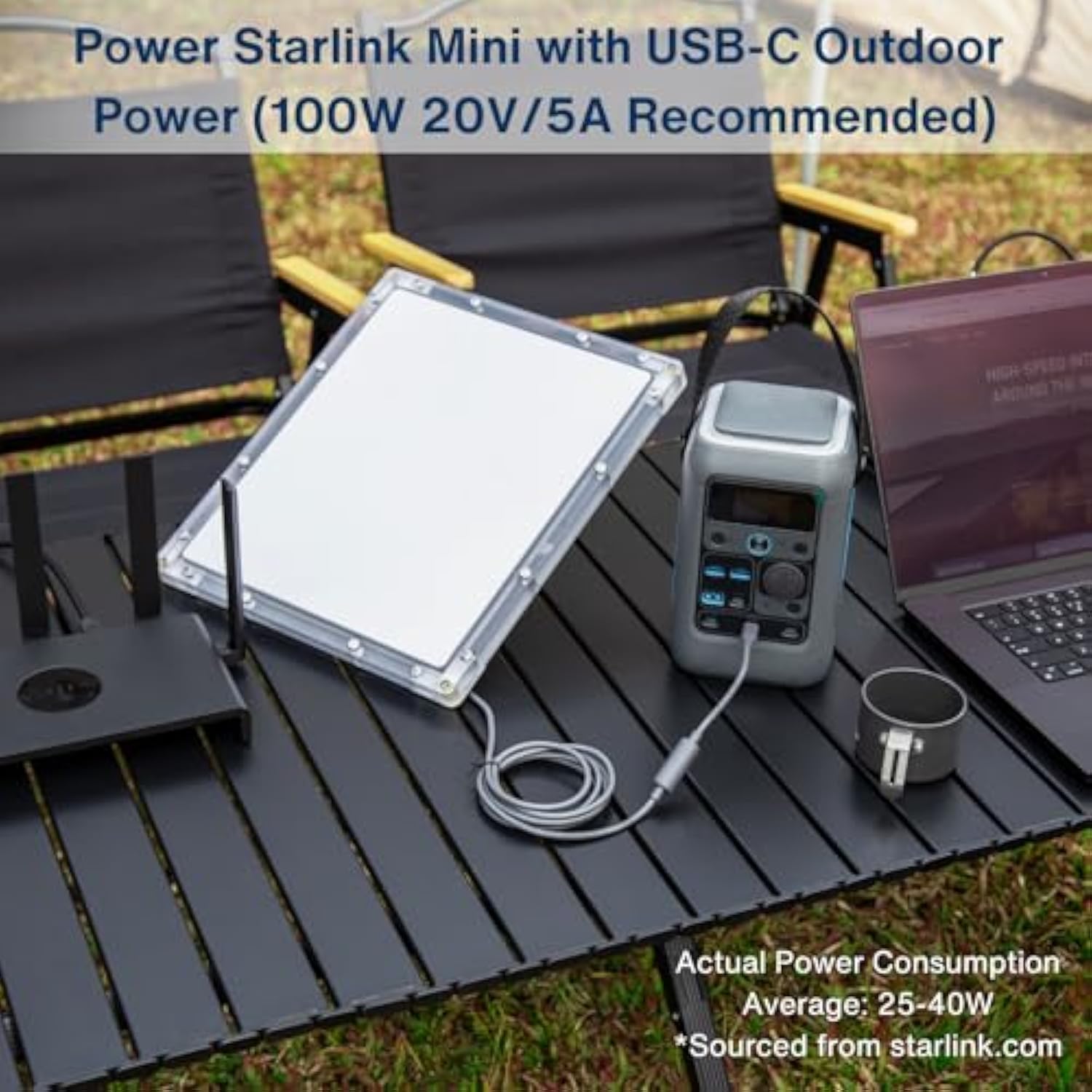 Dc Female To Usb-C Male Waterproof Power Adapter Cable For Starlink Mini, Supports 100W Pd Power Delivery, Compatible With Usb-C Pd Charger And Power Bank