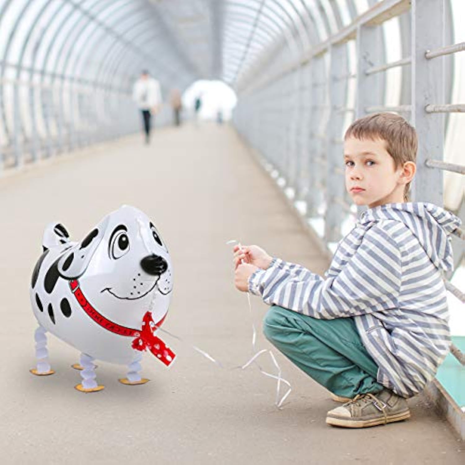 12Pcs Walking Cute Animal Balloons For Kids Animal Theme Party, Birthday Party Supplies