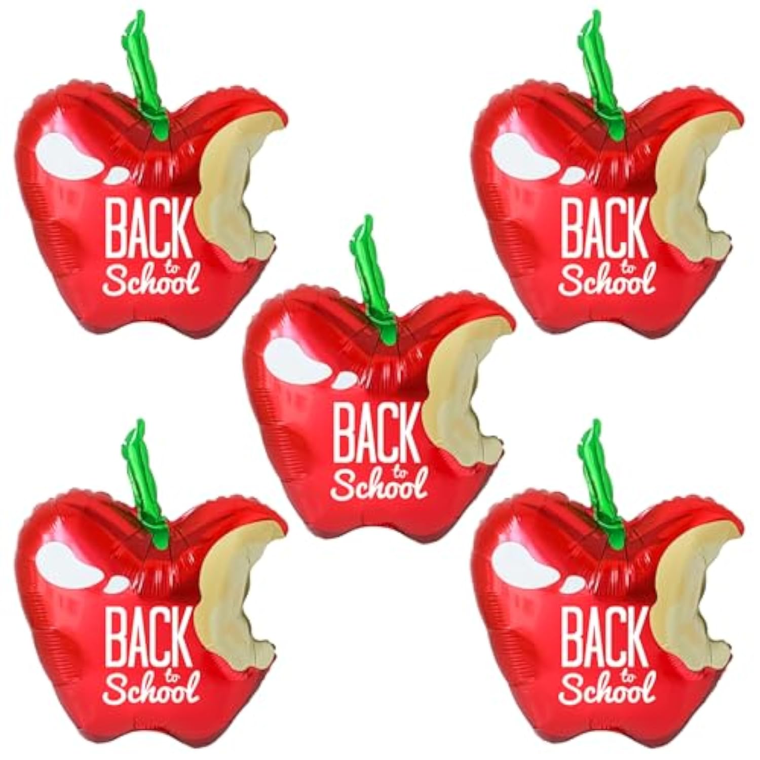 21 Inch Red Apples 5Pcs Giant Large Apples Balloons Balloon Back To School Graduation Party Decorations For Back To School Classroom Photo Prop Birthday Party Favor